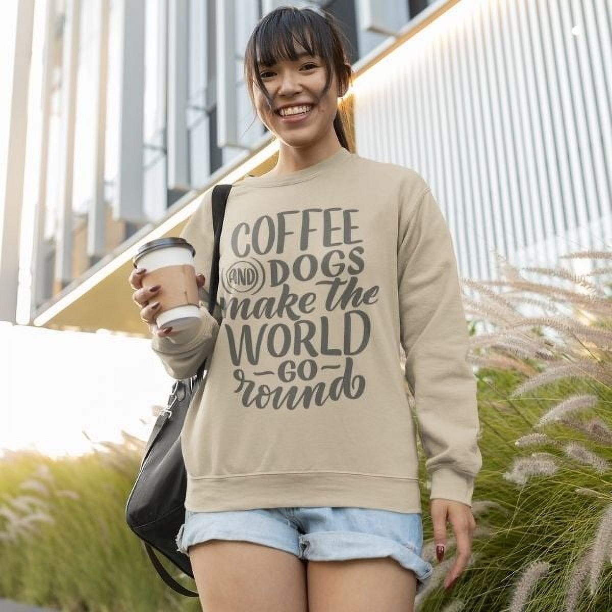 A bargain for you, Coffee and Dogs Crewneck Sweatshirt Up to size 4XL