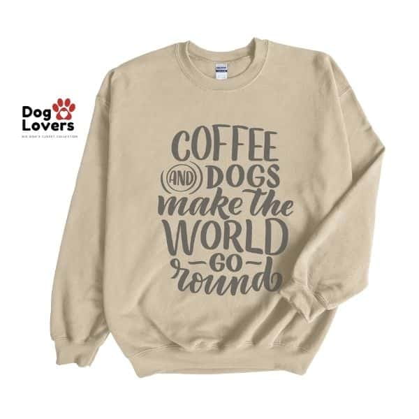 A bargain for you, Coffee and Dogs Crewneck Sweatshirt Up to size 4XL
