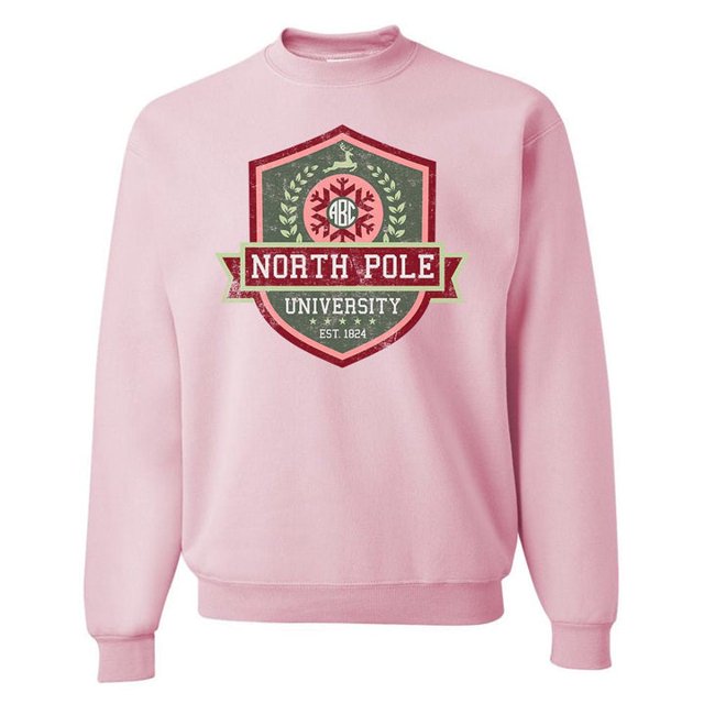 A bargain for you, Monogrammed 'North Pole University Crest' Crewneck