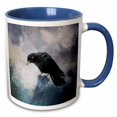 thumbnail image 1 of A beautiful painted black crow with a grey blue abstract background 11oz Two-Tone Blue Mug mug-339747-6, 1 of 3