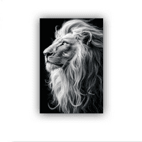 A beautiful white lion Poster Canvas Print Wall Art Bedroom Room Aesthetics Decoration