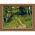 thumbnail image 1 of A birch grove 24x20 Gold Ornate Wood Framed Canvas Art by Isaac Levitan, 1 of 2