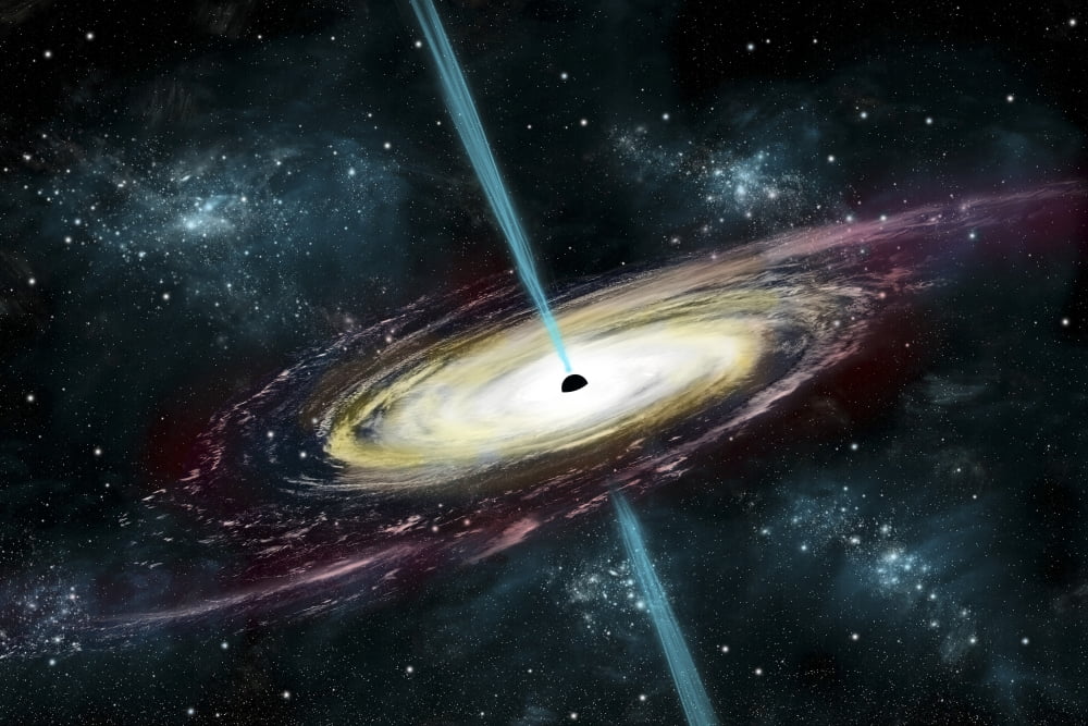 A black hole in interstellar space Canvas Art - Marc WardStocktrek Images (34 x 23)