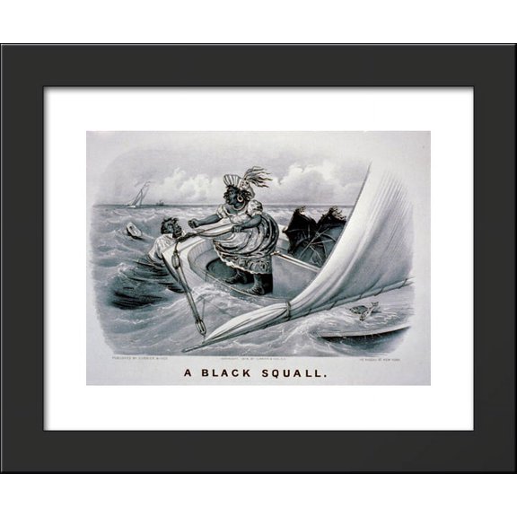 A black squall 20x24 Framed Art Print by Currier and Ives