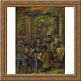 thumbnail image 1 of A bookstore 20x20 Gold Ornate Wood Framed Canvas Art by David Burliuk, 1 of 2