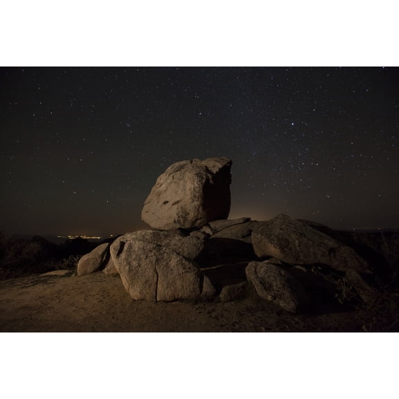 A boulder outcropping in Anza Borrego Desert State Park California Canvas Art - Dan BarrStocktrek Images (18 x 12)