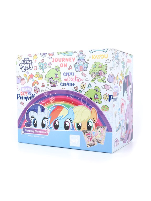 A box of My Little Pony Friends Forever Cards Booster Pack- Rainbow Edition SEA