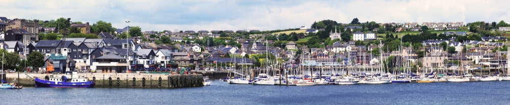 A busy harbour and waterfrontKinsale county cork ireland Canvas Art - Peter Zoeller Design Pics (47 x 9)