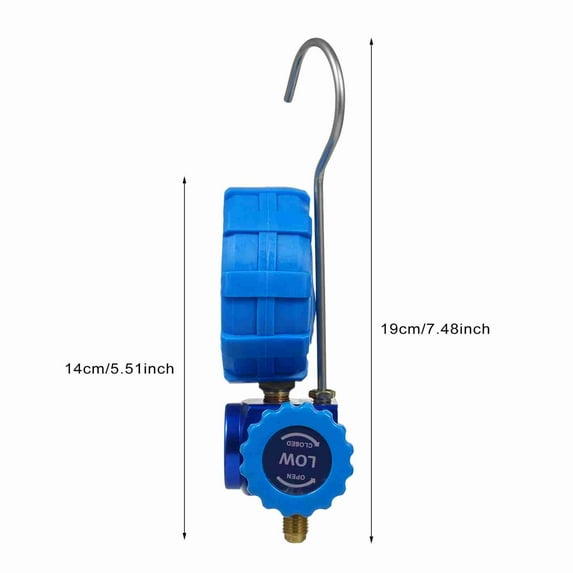 A/c Single Manifold Gauge, Air Condition Manifold Gauge With Clear Scale, Fits R410A R22 R134A R404A Refrigerants
