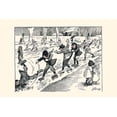 thumbnail image 1 of A cartoon of children sliding on ice as winter freezes the water.  The cartoon was drawn by Clare Briggs for the book "Oh Skin-nay! The Days, 1 of 1