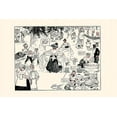 thumbnail image 1 of A cartoon of families setting up a large scale picnic with children running all over and playing games.  The cartoon was drawn by Clare, 1 of 1