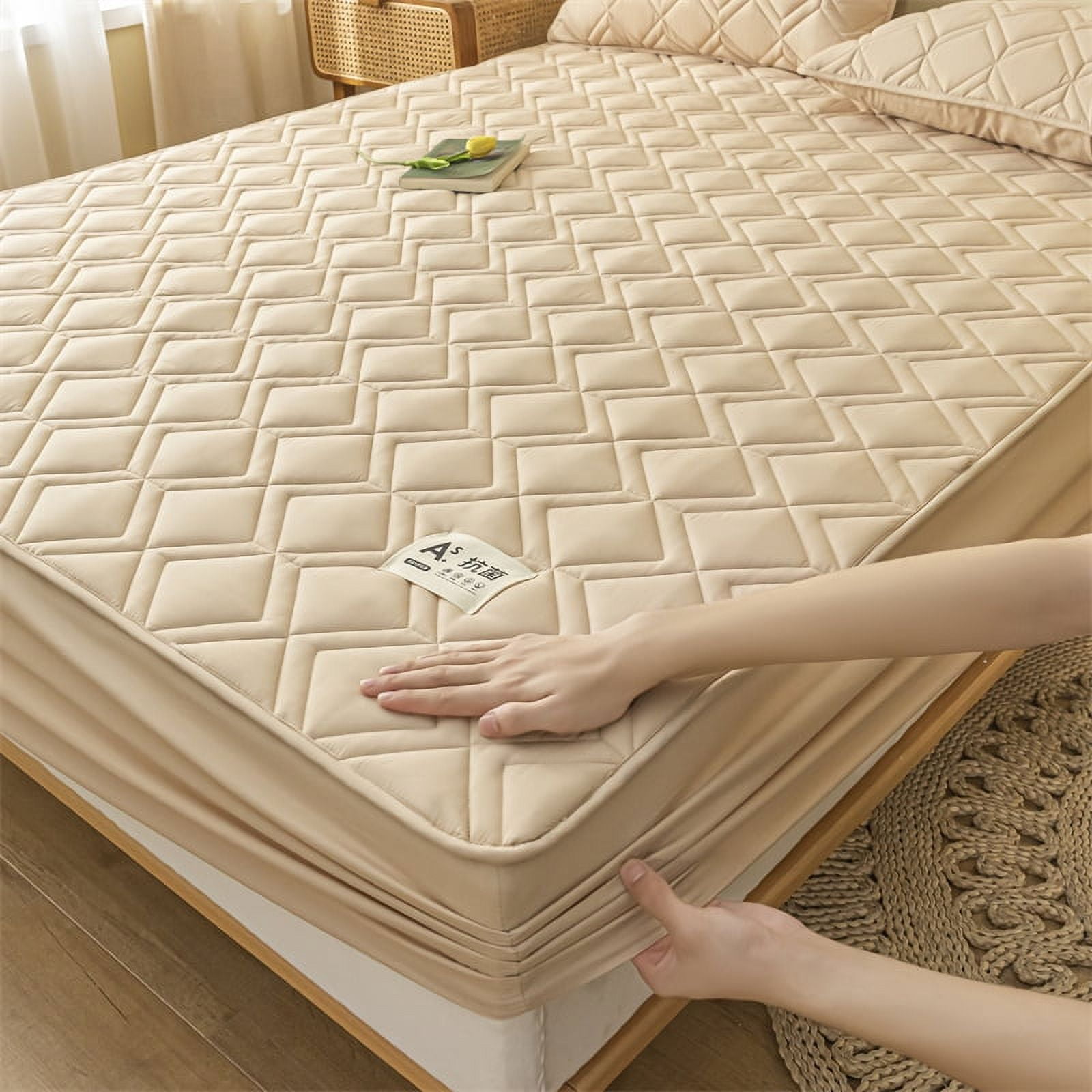 Aclass Milk Elvet Padded Bed Sheet, Single Piece Tafu Velvet Thickened