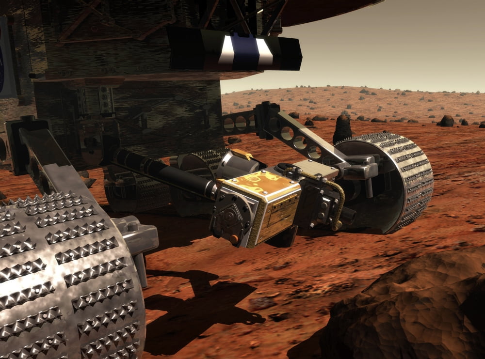 A close-up view of the arm on NASAs Mars 2003 Rover Canvas Art - Stocktrek Images (32 x 24)