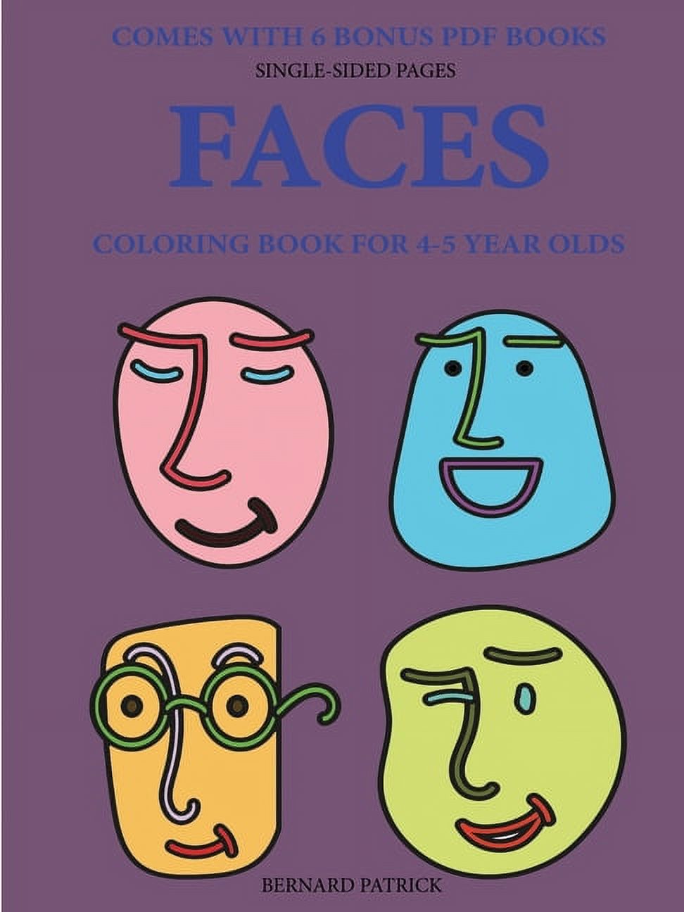 A colouring (coloring) book for 4-5 year olds with thick outlines for