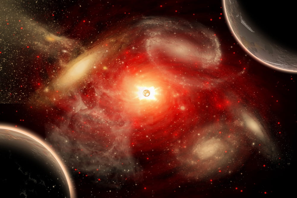 A conceptual view of part of our vast universe Canvas Art - Mark StevensonStocktrek Images (18 x 12)
