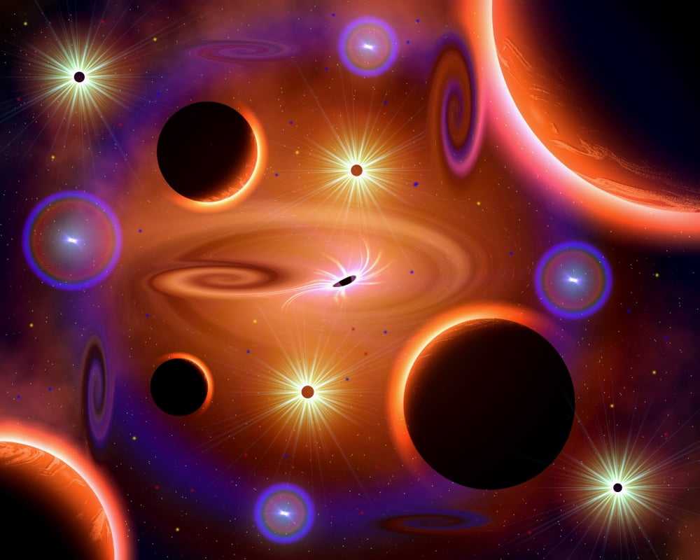 A cosmic place where time and space fuse into a multitude of possibilities Canvas Art - Mark StevensonStocktrek Images (16 x 13)