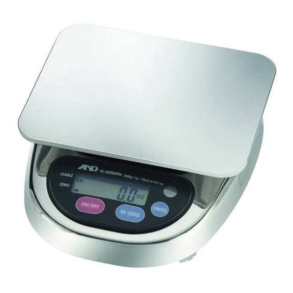 A&d Weighing Digital Compact Bench Scale 3000g Capacity HL-3000WPN