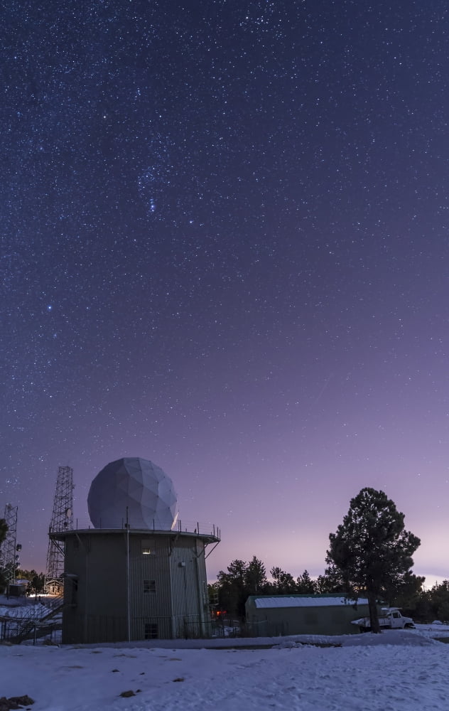 A defunct Air Force Station radar tower at Mount Lemmon Observatory Canvas Art - John DavisStocktrek Images (22 x 35)