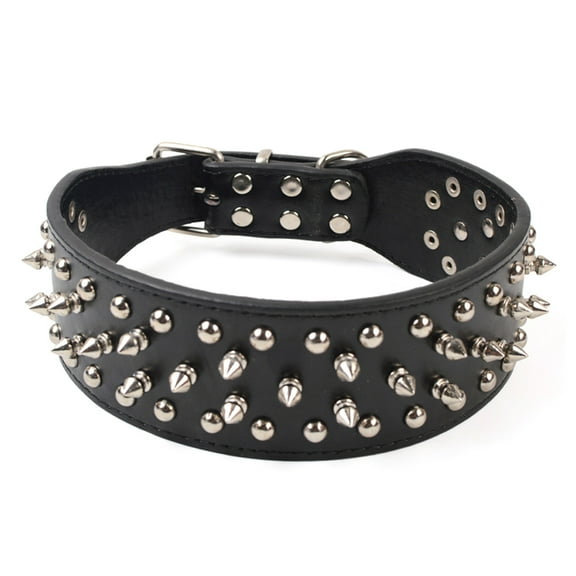 A dog collar with spikes, suitable for large and medium sized dogs,
