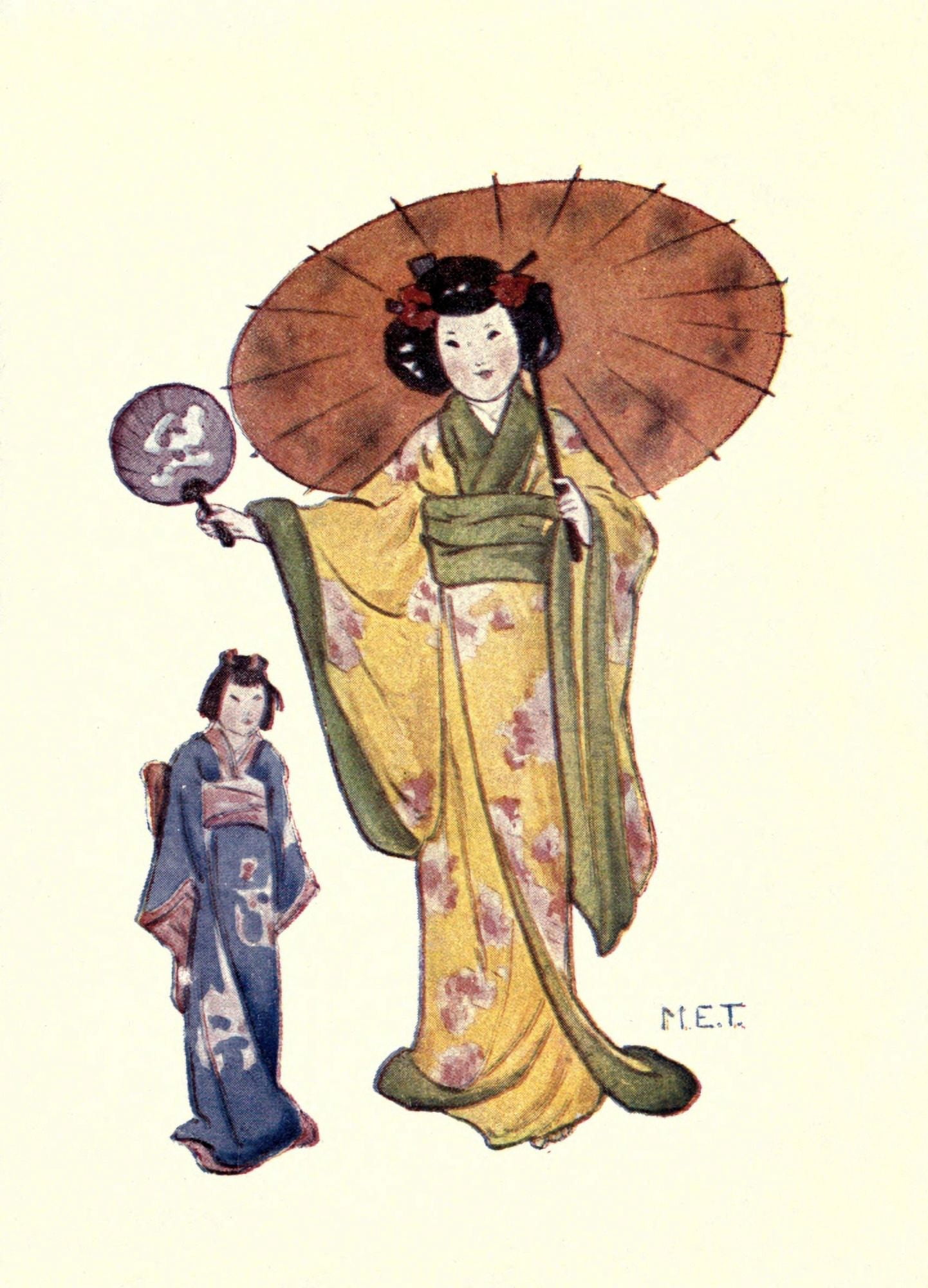 A doll from Japan OKissme San 1908 Canvas Art - ME Thompson (18 x 24)