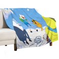 A_dventure Time Soft Anime Throw Blanket, Durable Manga Flannel Blanket