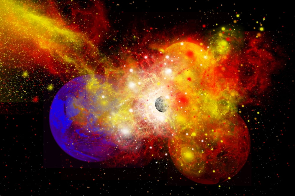 A dying star turns nova as it blows itself apart Canvas Art - Mark StevensonStocktrek Images (35 x 24)