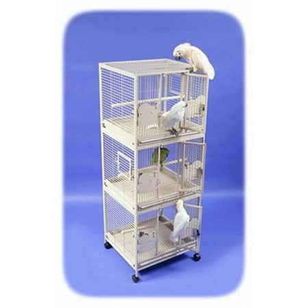 A&e Cages Triple Stack Bird Cage - Platinum - Small