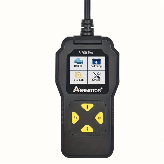 A-ermotor V200PRO Professional OBD2 Scanner - Heavy-Duty Automotive Diagnostic Tool with USB-Powered Engine Tester, Compatible with Cars, Trucks, SUVs, Motorcycles , DIYers, Vehicle Diagnostics