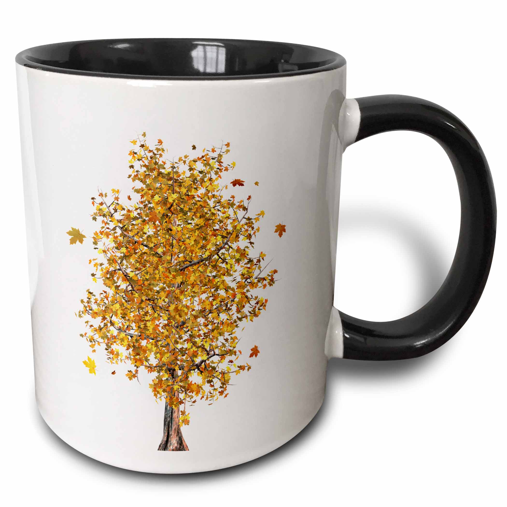 A fall season maple tree 15oz TwoTone Black Mug mug1816849