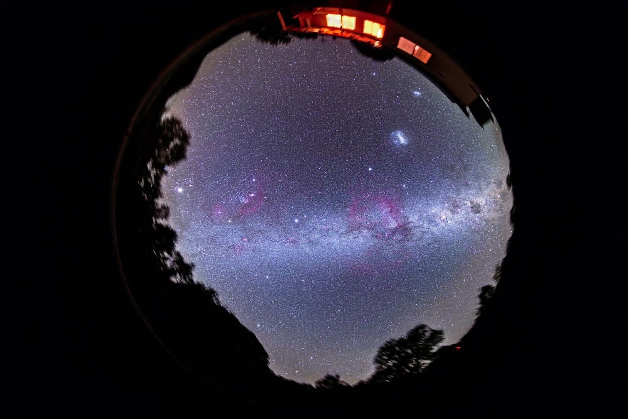 A fish-eye 360 degree image of the entire southern sky Canvas Art - Alan DyerStocktrek Images (35 x 23)