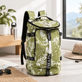 A-floral Green Sports Duffel Backpack with Laptop Compartment and Shoe ...