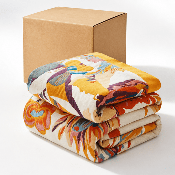 Boho Throw Blanket Butterfly-beige 60