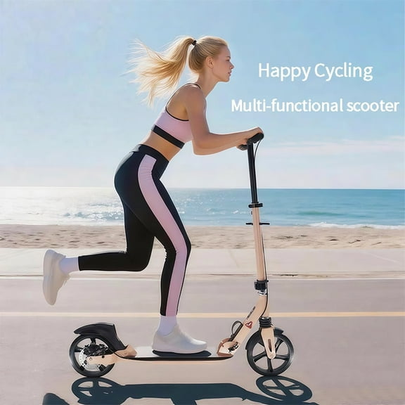 A folding scooter for teenagers and adults, perfect for travel, city streets, parks or campus trails for long-lasting use,New adult scooter