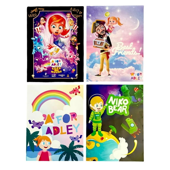 A for Adley 4-Pack Posters: Lost in the Movies & More - 5 Total 24x18 inch Posters