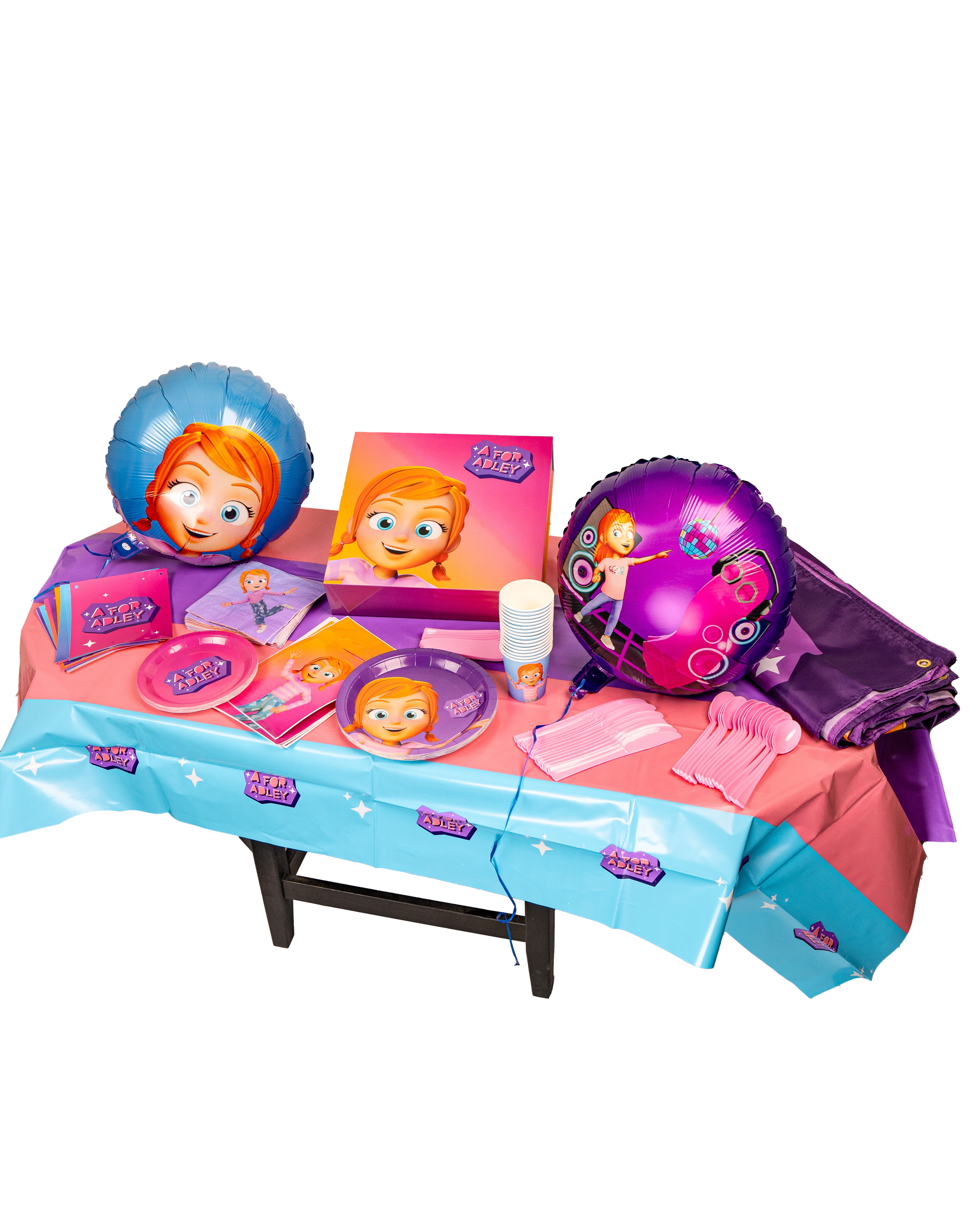 A for Adley Birthday Party Supplies, 16 Guests Complete Pack - Walmart.com