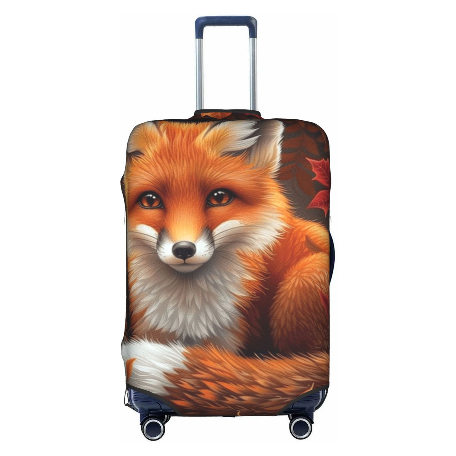 A fox on a forest leaf Trolley Case s Allinclusive Model Stretchable