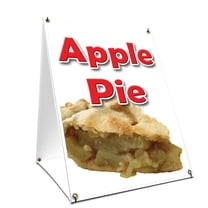 A-frame Sidewalk Apple Pie Sign With Graphics On Each Side | 24" X 36" Print Size