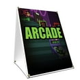 thumbnail image 1 of A-frame Sidewalk Arcade Sign With Graphics On Each Side | 18" X 24" Print Size, 1 of 3