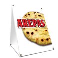thumbnail image 1 of A-frame Sidewalk Arepas Sign With Graphics On Each Side | 18" X 24" Print Size, 1 of 3