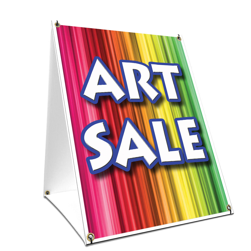 Script Sale Sign A-frame Sidewalk Art Sale Sign With Graphics On Each Side | 24