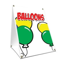 A-frame Sidewalk Balloons Sign With Graphics On Each Side | 18" X 24" Print Size