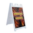 thumbnail image 1 of A-frame Sidewalk Barbecue Chicken 24" x 36" Double Sided A-Frame Sidewalk Sign, Includes 2 Installed Vinyl Decals | Foldable Portable White Signicade Sandwich Board Signs, 1 of 5