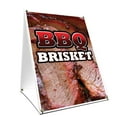 thumbnail image 1 of A-frame Sidewalk Bbq Brisket Sign With Graphics On Each Side | 24" X 36" Print Size, 1 of 3