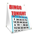 thumbnail image 1 of A-frame Sidewalk Bingo Tonight Sign With Graphics On Each Side | 18" X 24" Print Size, 1 of 3