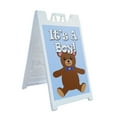 thumbnail image 1 of A-frame Sidewalk It's A Boy! 24" x 36" Double Sided A-Frame Sidewalk Sign, Includes 2 Plastic Inserts | Foldable Portable White Signicade Sandwich Board Signs, 1 of 5