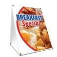 thumbnail image 1 of A-frame Sidewalk Breakfast Special Sign With Graphics On Each Side | 18" X 24" Print Size, 1 of 3
