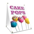 thumbnail image 1 of A-frame Sidewalk Cake Pops Sign With Graphics On Each Side | 18" X 24" Print Size, 1 of 3