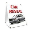 thumbnail image 1 of A-frame Sidewalk Car Rental Sign With Graphics On Each Side | 18" X 24" Print Size, 1 of 3