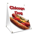 thumbnail image 1 of A-frame Sidewalk Chicago Dog Sign With Graphics On Each Side | 24" X 36" Print Size, 1 of 3