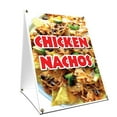 thumbnail image 1 of A-frame Sidewalk Chicken Nachos Sign With Graphics On Each Side | 24" X 36" Print Size, 1 of 3